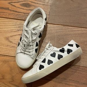 Heart Print SAINT LAURENT Sneakers, size 38.5